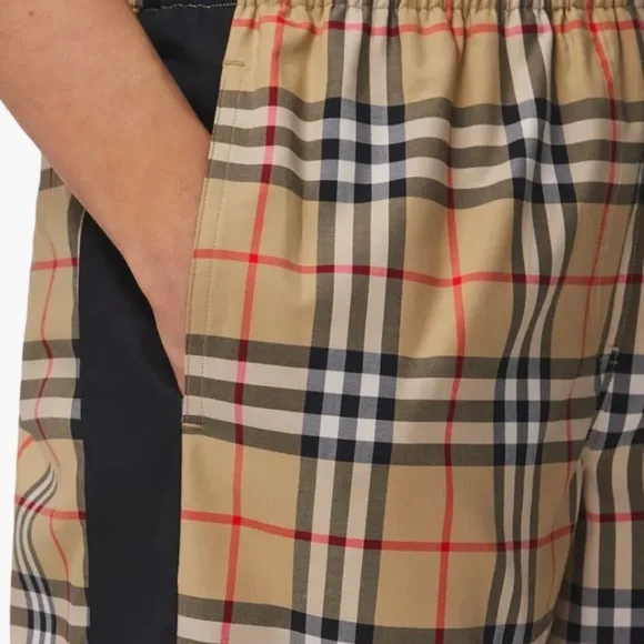 Louane Check Side Stripe Stretch Cotton Pants - 12 - Picture 3 of 5